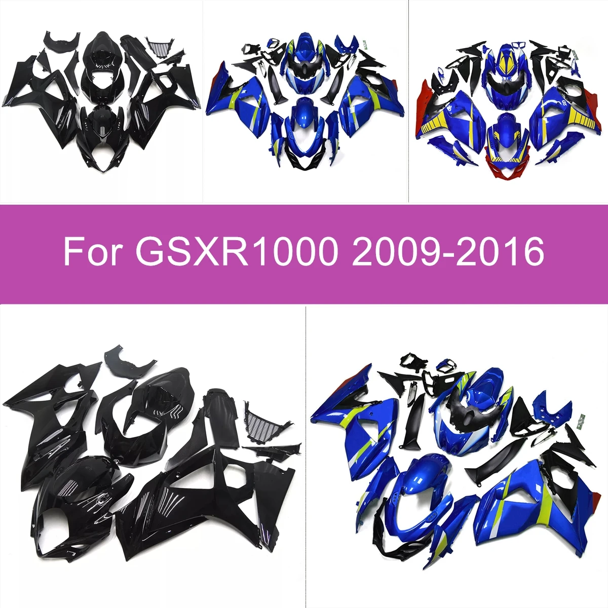 For 2009-2016 Suzuki GSXR 1000 Plastic Injection Molded Motorcycle Fairing Kit 09-16 GSXR1000 Unique Design Fairings