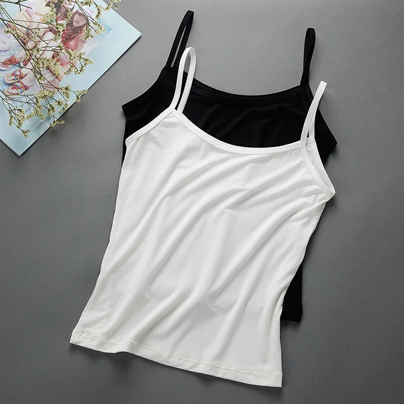 Sexy Camisoles Women Crop Tops Sleeveless Shirt Bralette Tops Solid Color Strap Skinny Vest Female Slimming Tanks Bra Underwear