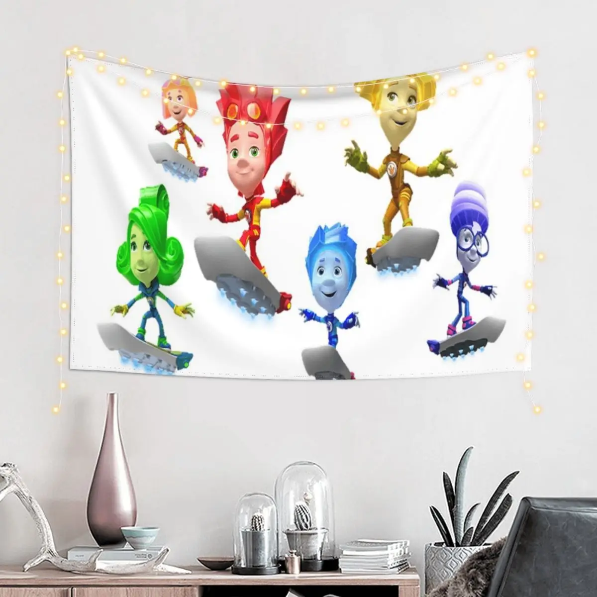 Cartoon the fixies Tapestry Bed Room Decoration Home Supplies Funny Living Room Decoration Tapestry