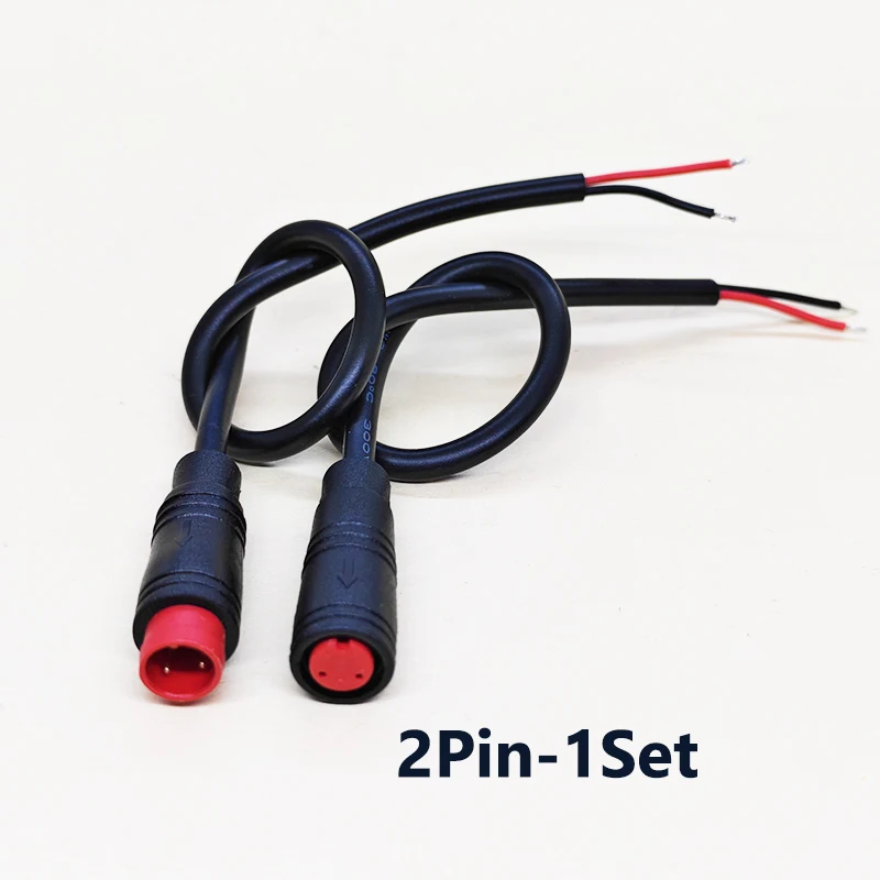 1Set Waterproof M6/M8 Connector Cable 20CM 2/3/4/5/6 Pin MaleFemale Butt Plug For Signal Sensor E-Bike Scooter Solar Wiring