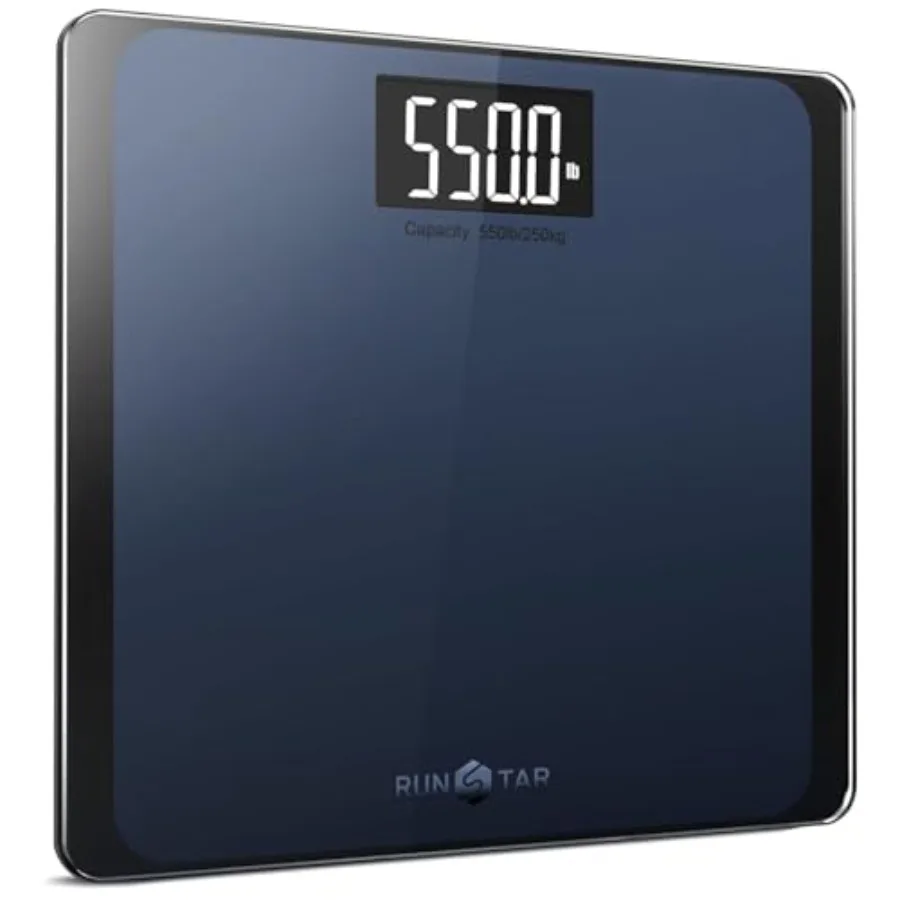 

550lb Bathroom Digital Scale for Body Weight with Ultra-Wide Platform and Large LCD Display, Accurate High Precision Scale with