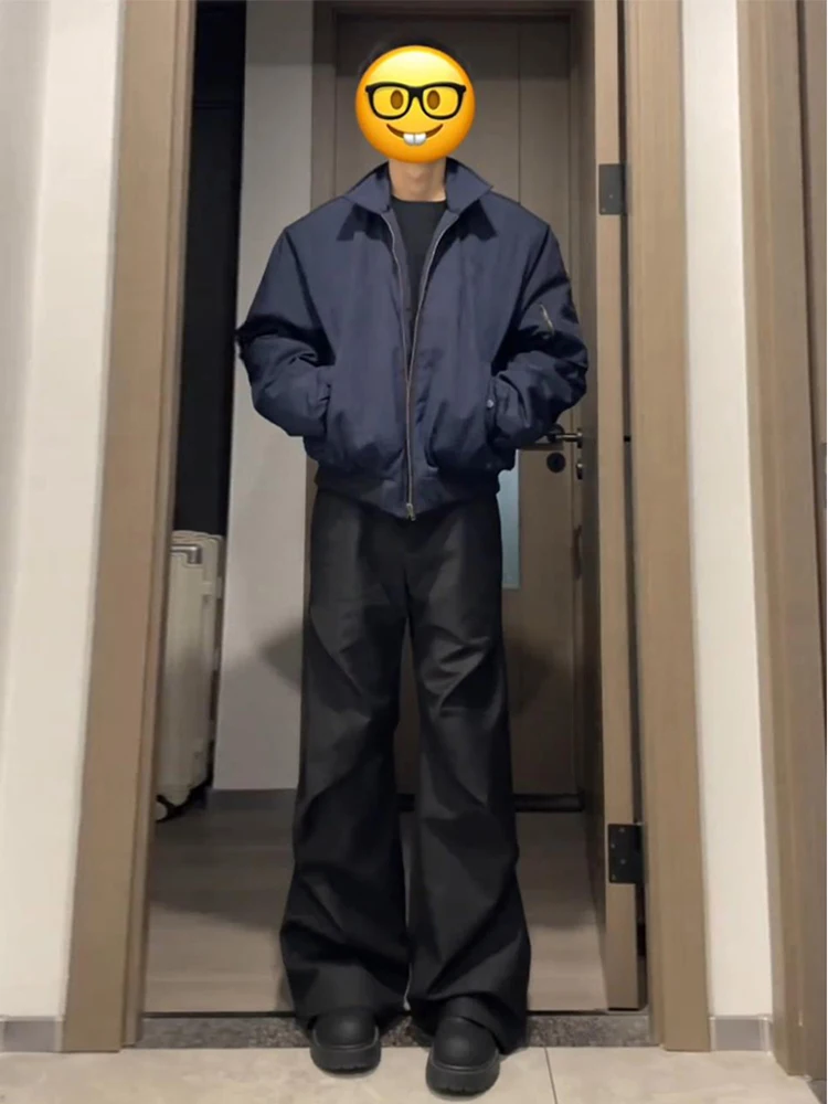 

Cleanfit Men's Autumn Winter Set Pleated American Sle Jaet Pilot Coat Cotton Clothes Full Set Casual Sportswear Ensemble