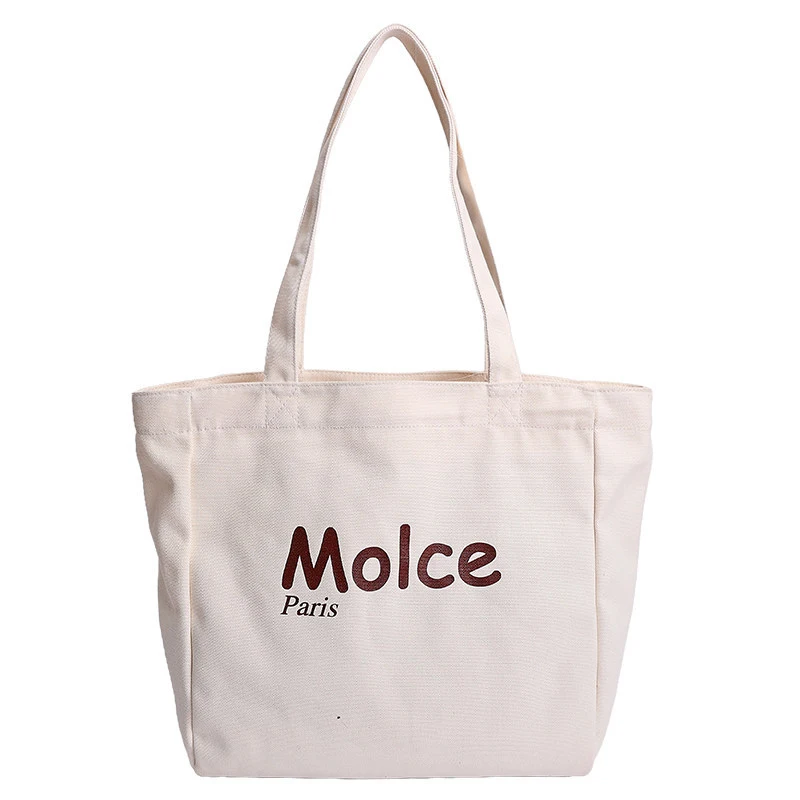 

Vintage Letter Print Tote Bag for Women, Korean Style Large Capacity Shoulder Bag, Commuting Canvas Bag, Versatile Casual Shoppi