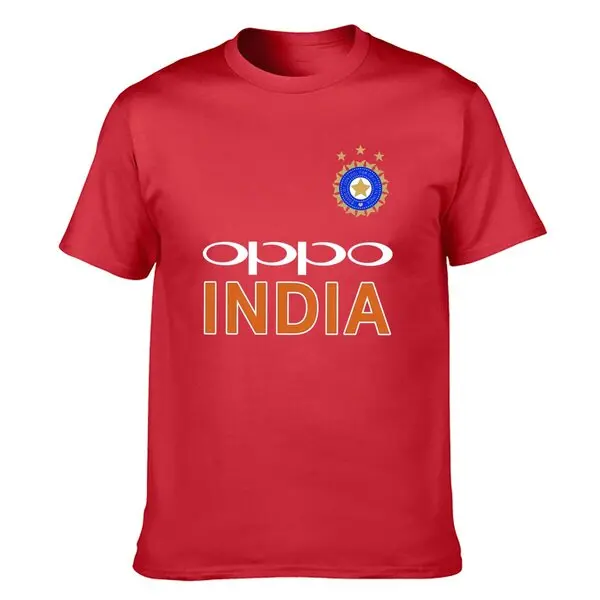 Cricket India Jersey Style Cricket New Oppo Fans Supporter Mens T shirt