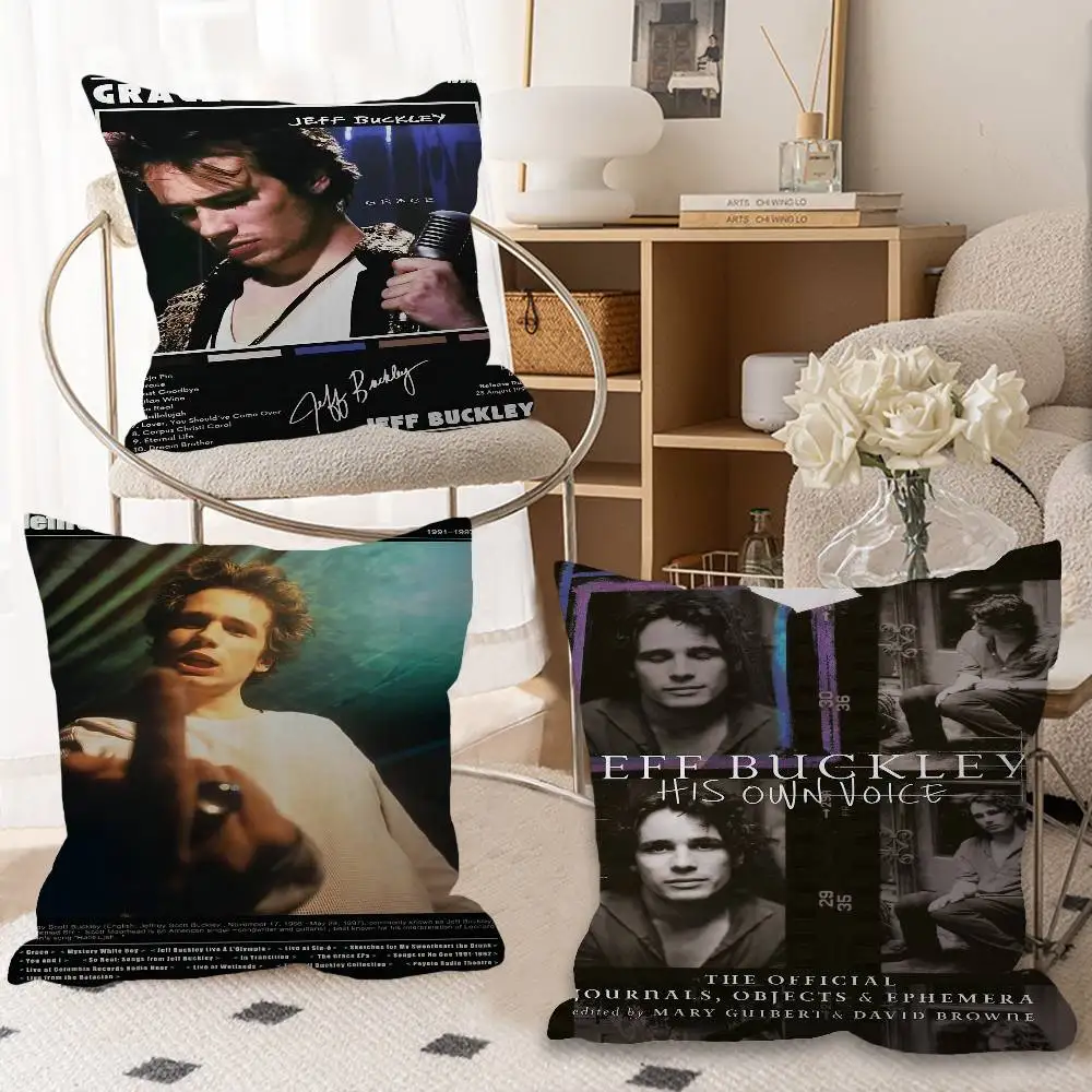 جيف باكلي المغني المخدة تون هدية غطاء الوسادة غرفة نوم المنزل أريكة كرسي مقعد ديكور كيس وسادة