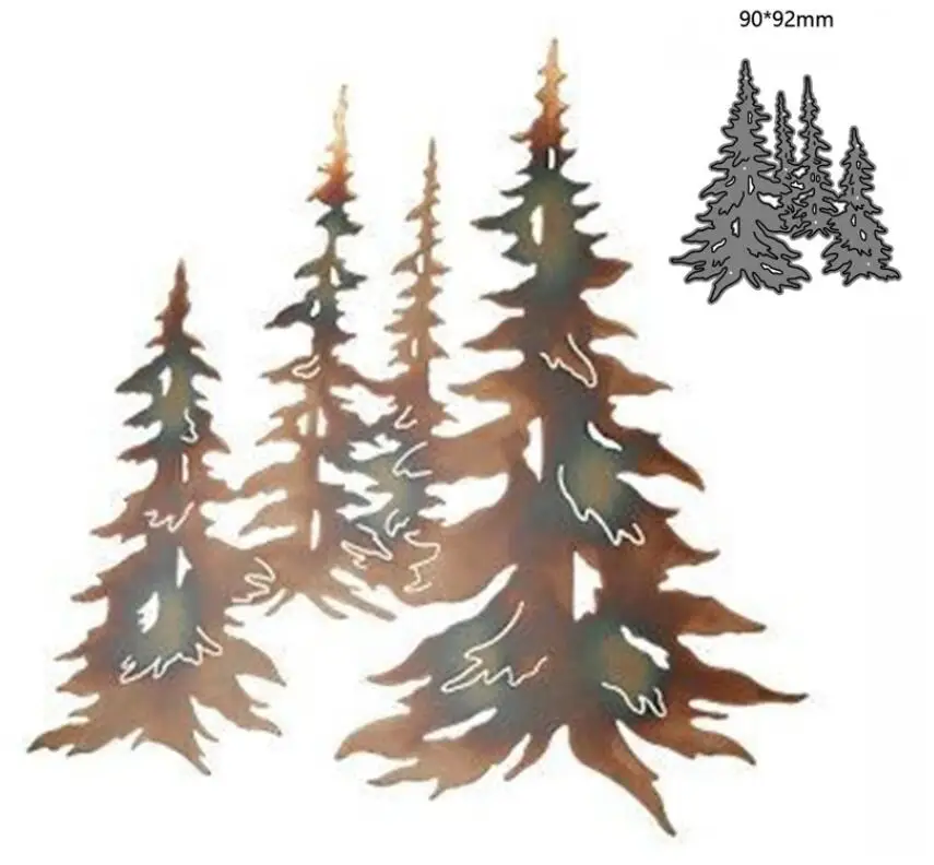 

Tree Metal Stencil Mold Cutting Dies Decoration Scrapbook Die Cuts Album Paper Craft Embossing Card Crafts 1PCS