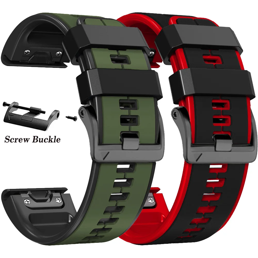 

QuickFit 26 мм 22 мм ремешок с винтовой пряжкой для Garmin Fenix 8 Pro 51 мм AMOLED/Fenix 8 47 мм 7 7X Pro Solar 6 6X ремешок для часов браслет