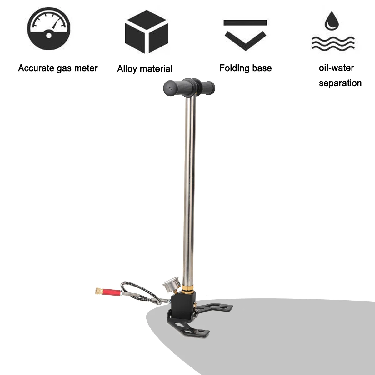 3-Stufen-PCP-Pumpe + Manometer 4500PSI Reifen Kajak Ball Aufblasbare Gewehrluftpumpe Füllständer Hochdruck-Handpumpe – Detail 20