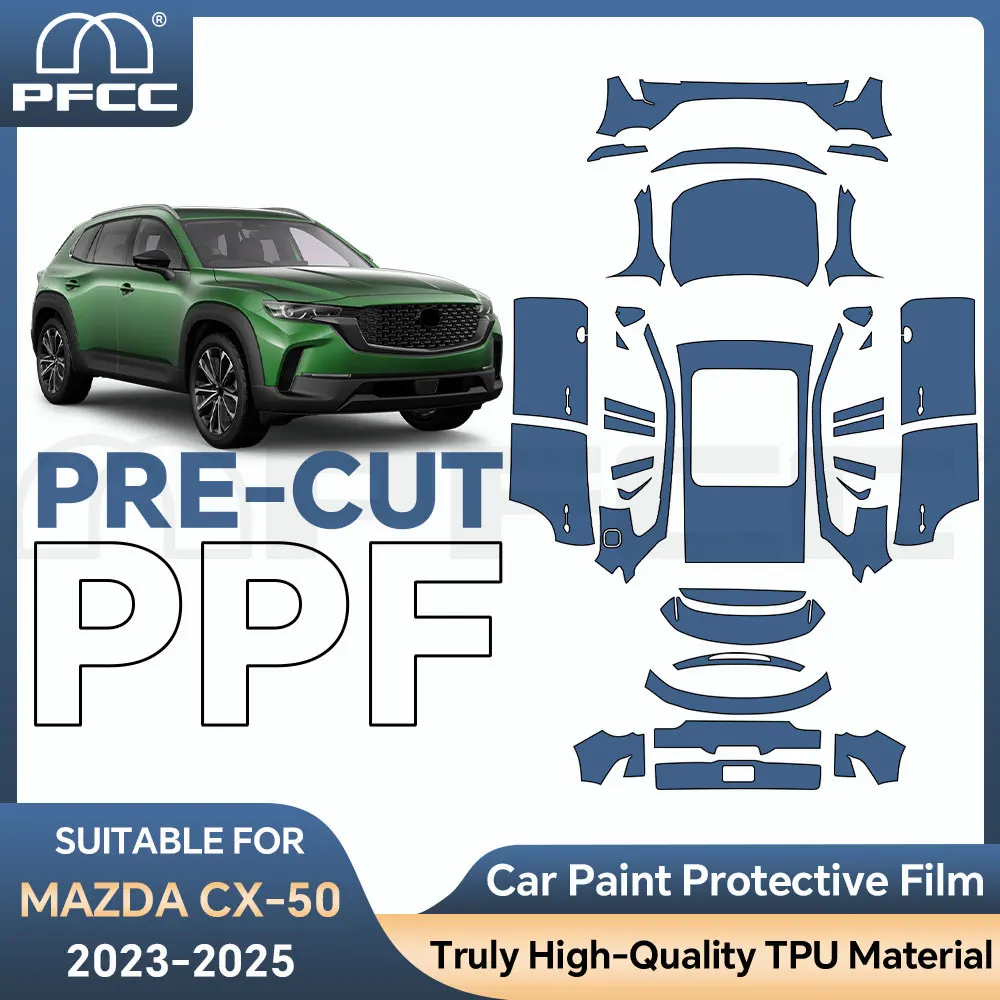 

Car Accessories For MAZDA CX-50 2023-2025 High Quality Self-Healing Transparent Pre-Cut Car Paint Protection PPF Film Scratch
