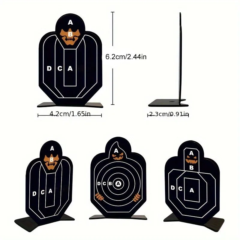 3 pcs stainless steel target steel small steel people target metal target alloy practice target shooting target