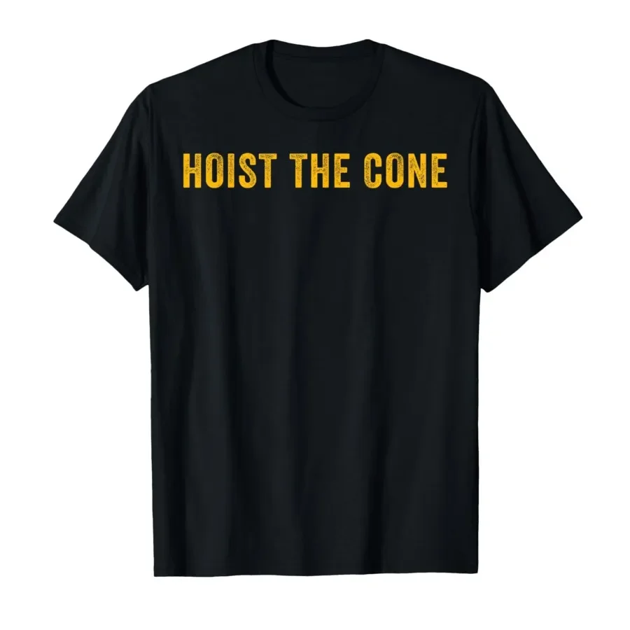 

Funny Hoist The Cone Meme Baseball Life Style T-shirt For Men Women 100% Cotton T Shirts Short Sleeve Tops 0406-1