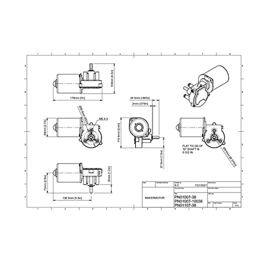 Odwracalny elektryczny silnik z przekładnią 12 V, 100 obr./min, 3/8 cala, wał D, 60 W, niezawodny i wydajny