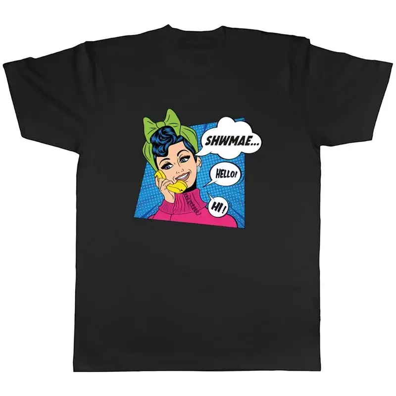 Shwmae Pop Art Mens T-Shirt Hello Hi Wales Welsh Day Tee Gift
