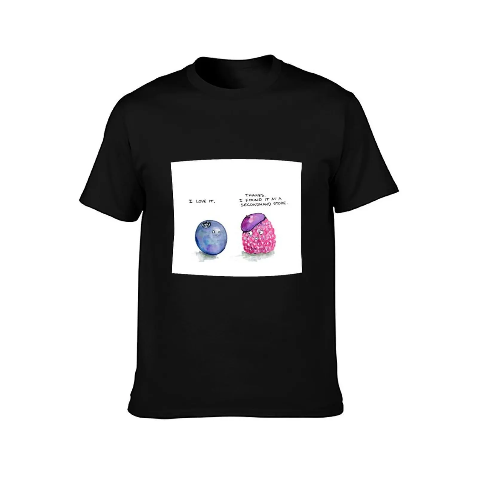 Raspberry Beret watercolor painting, Prince fan art T-Shirt Basic Solid Tee for Daily Use T-Shirt