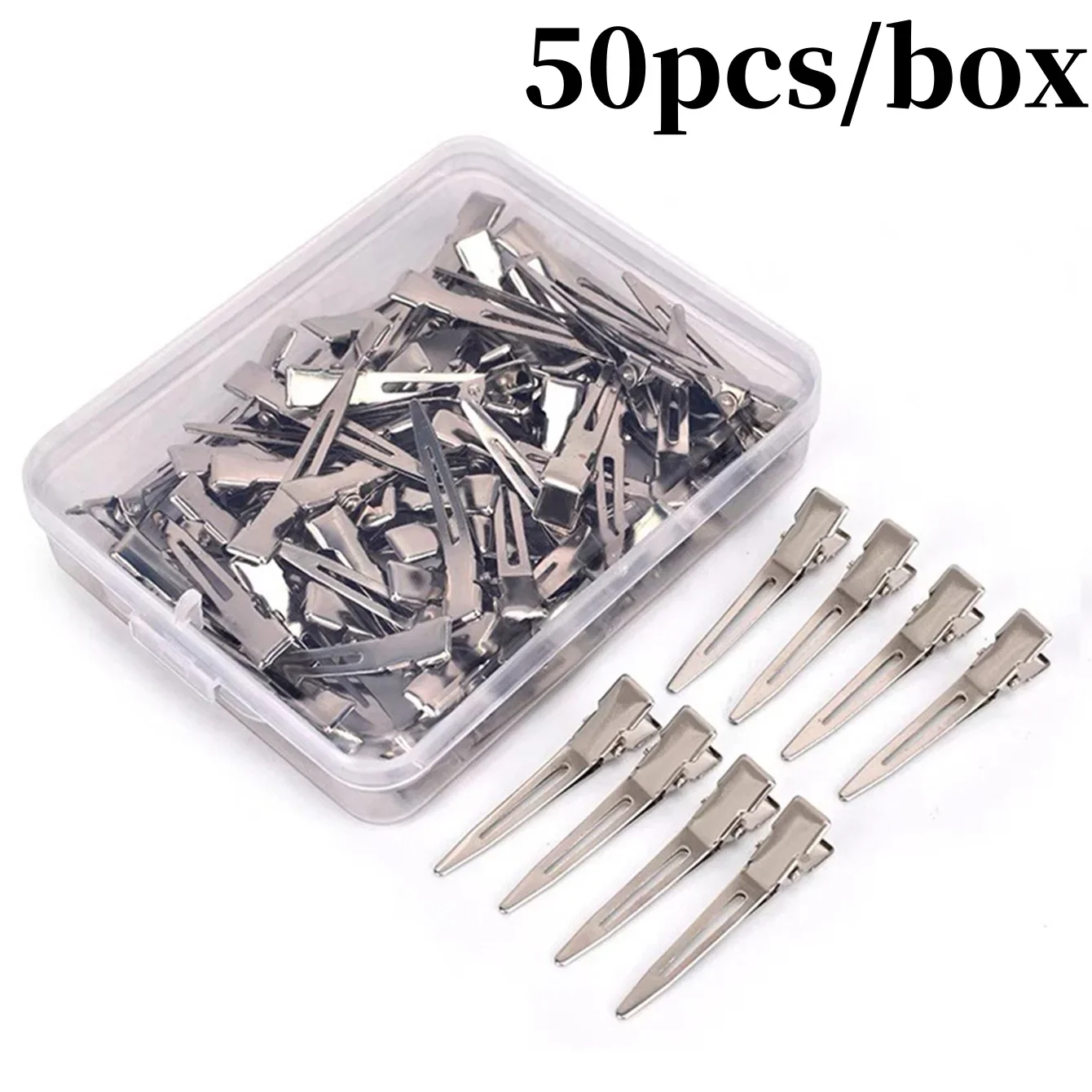 20-50pc Ladies Salon Fixed Hairclip Metal Silver Seamless Hair Pin 4.5cm Stylish Hair Root Fluffy Clips DIY Hairdressing Tools