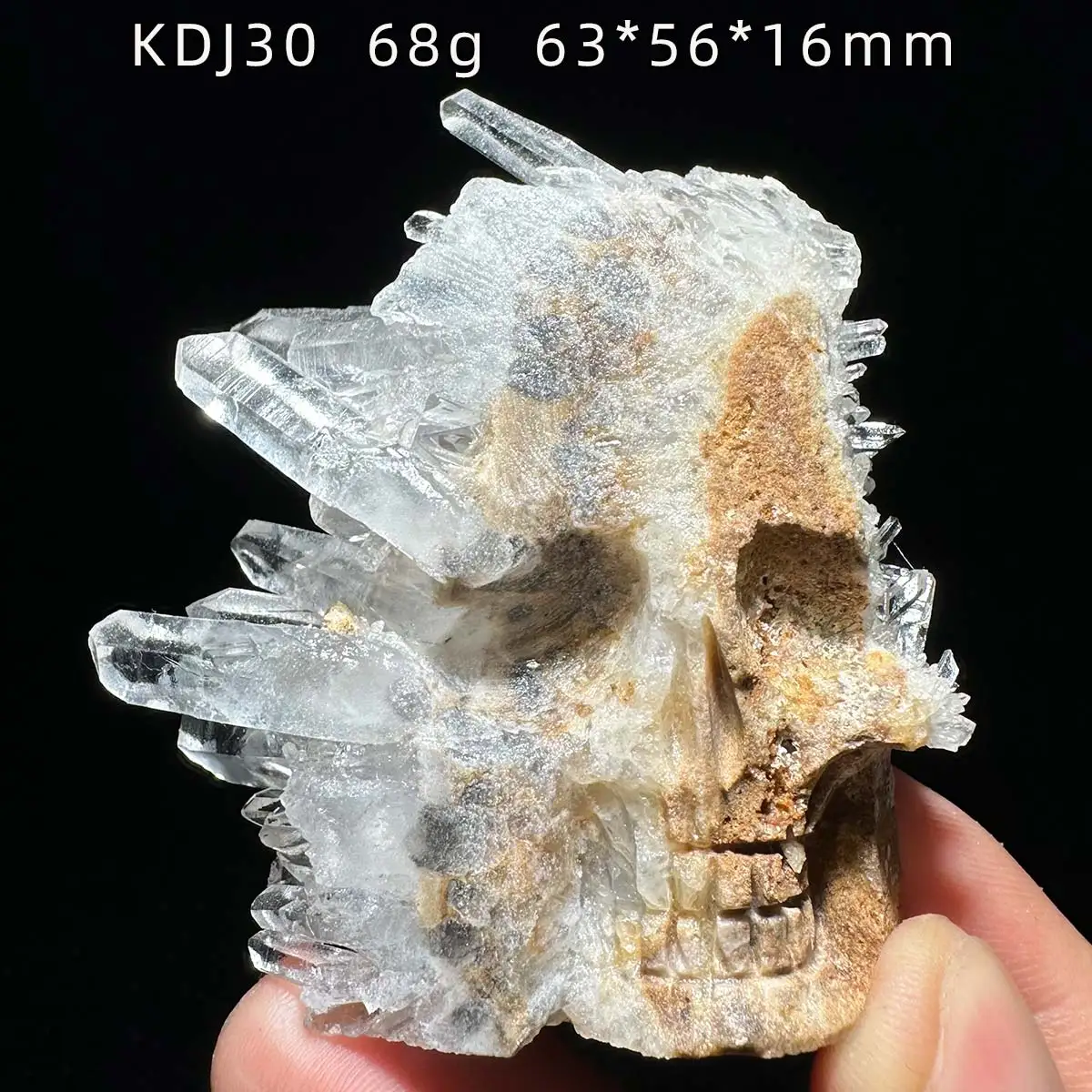 Natural Hand Carved Crystal Skull Slab Unpolished Clear Quartz Cluster Slices Chakra Reiki Healing Stone Home Decor