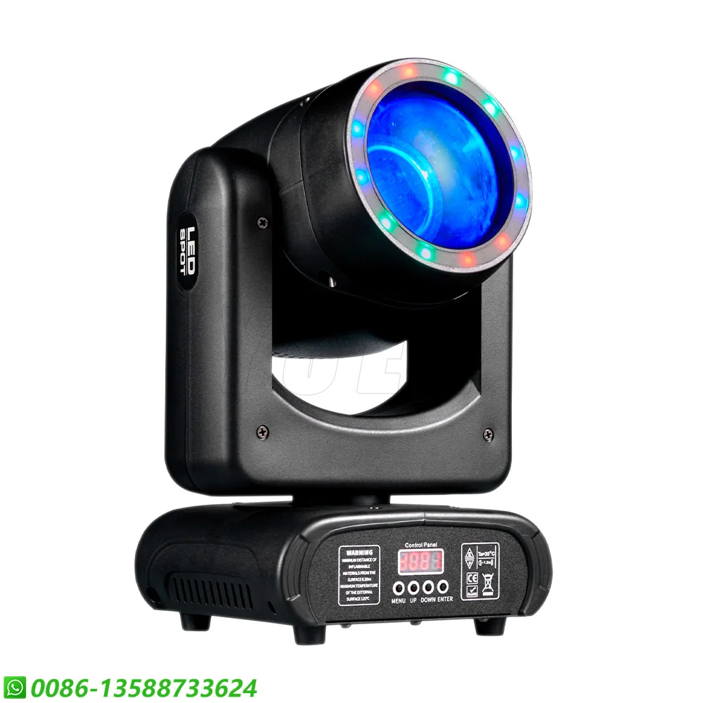 Imagem -03 - Movendo Head Beam Spot Aperture Rgb Dmx Control Led 120w Apto para Casamento Festa em Casa Boate de Natal dj Disco Iluminação de Palco Pcs