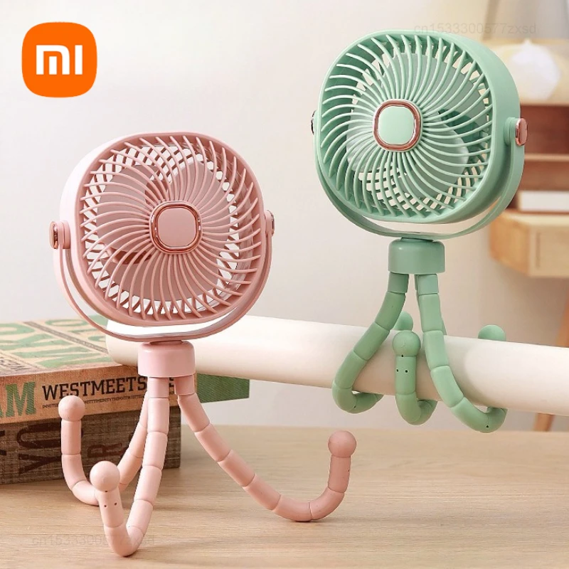 Xiaomi Осьминог Вентилятор с крючком Детская коляска Летняя уличная портативная настольная USB-зарядка Крытый мини-электрический вентилятор Подставка для мобильного телефона Xiaomi Осьминог Вентилятор с крючком Детская коляска Летняя уличная портативная настольная USB-зарядка Крытый мини-электрический вентилятор Подставка для мобильного телефона