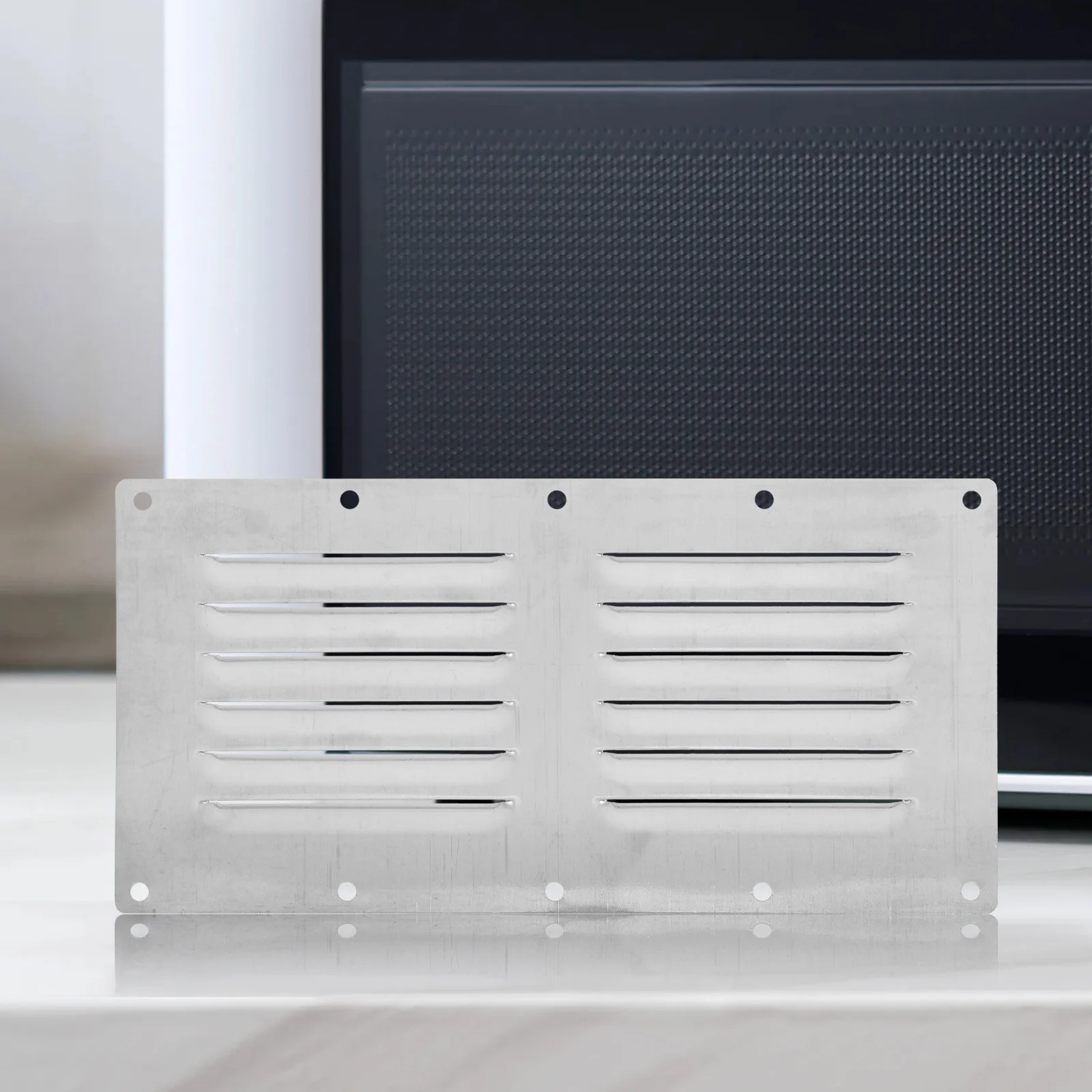 

Stainless Steel Wall Vent Cover Louvered Air Ventilation Grill for Ac Exhaust Fan Duct Outdoor Indoor Cooling System Efficient