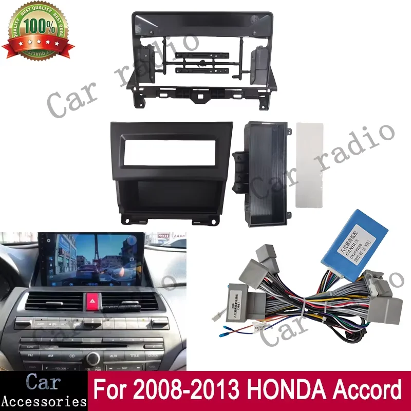 10.1 Inch For 2008-2013 Honda Accord Frame Car Radio Android Stereo Frame Player Head Unit Fascia Panel Dash Board Cover Casing