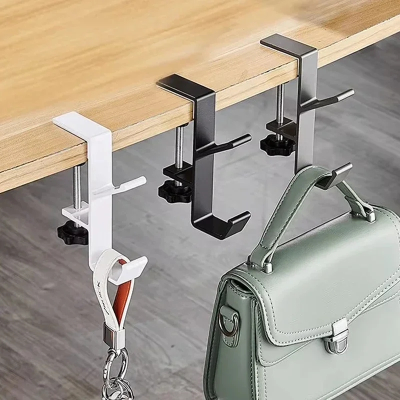 

Portable Hanging Bag Hook Student Desk Side Hanging bag Artifact Removable mobile Handbag Holders Multi-functional Table Hook