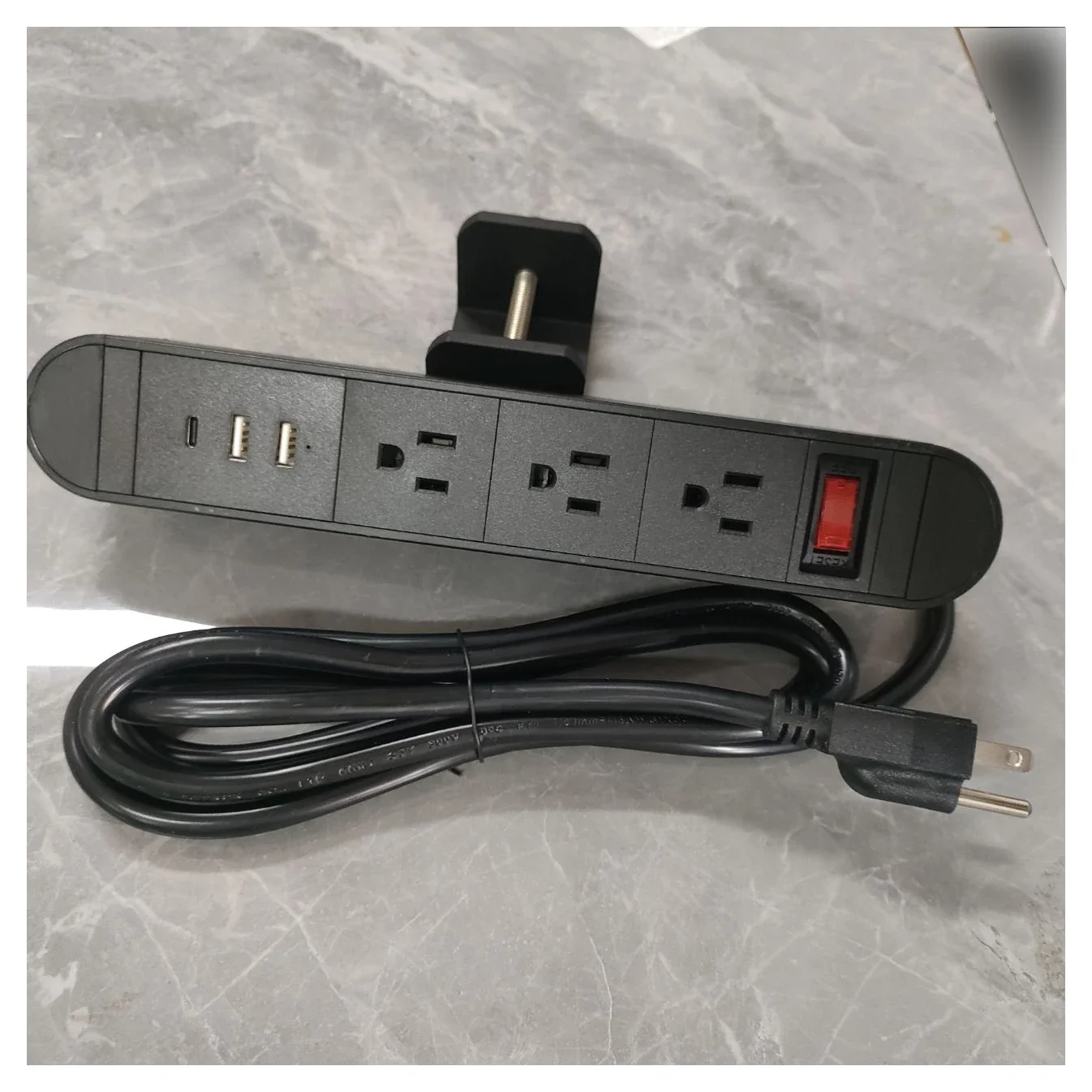 Melery الولايات المتحدة التوصيل منضدية USB نوع-c المقبس مكتب حافة المشبك قطاع الطاقة اليابان منفذ كهربائي الأمريكية المكسيك الجدول مكتب المنزل