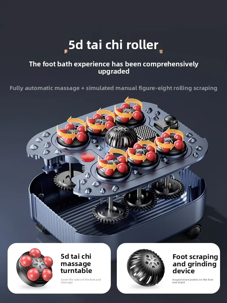 220V Intelligent Deep Foot Spa Tub Fully Automatic Heated Foot Bath With Electric Massage & Sterilization