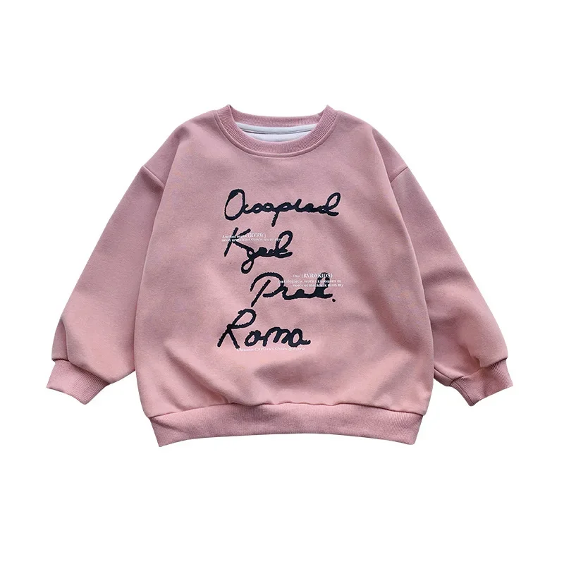 Fashion Autumn Letters Sweatshirt Children\'s Clothing O-Neck long sleeve Tops Boys soft loose Hoodies Pullover