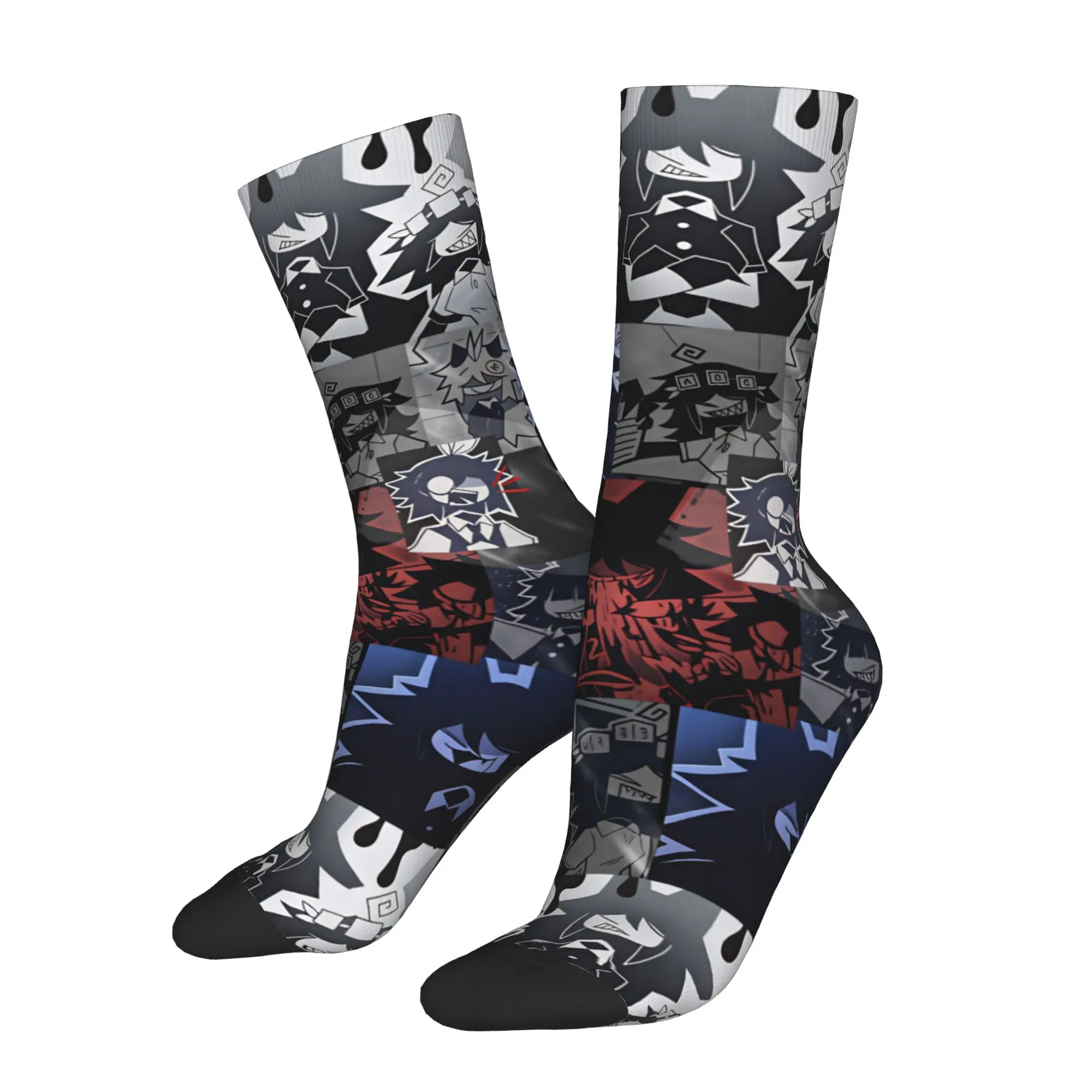 Fun Printed Cartoon M-Miss C-Circle Socks for Women Men Stretch Summer Autumn Winter Anime Crew Socks