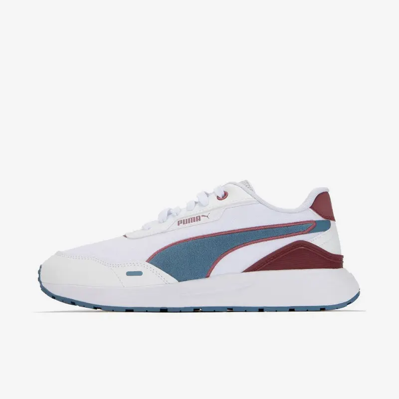 

Puma White Blue Purple Mesh Casual Shoes Embossed Formstrip Retro Tongue Logo Comfortable Sneakers 389237-01