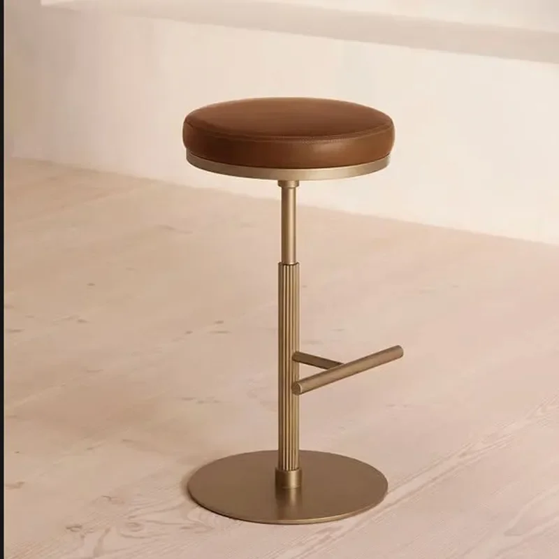  Italian Light Luxury Bar Chair Lift Rotating Designer High Stool Household Island Dining Chair