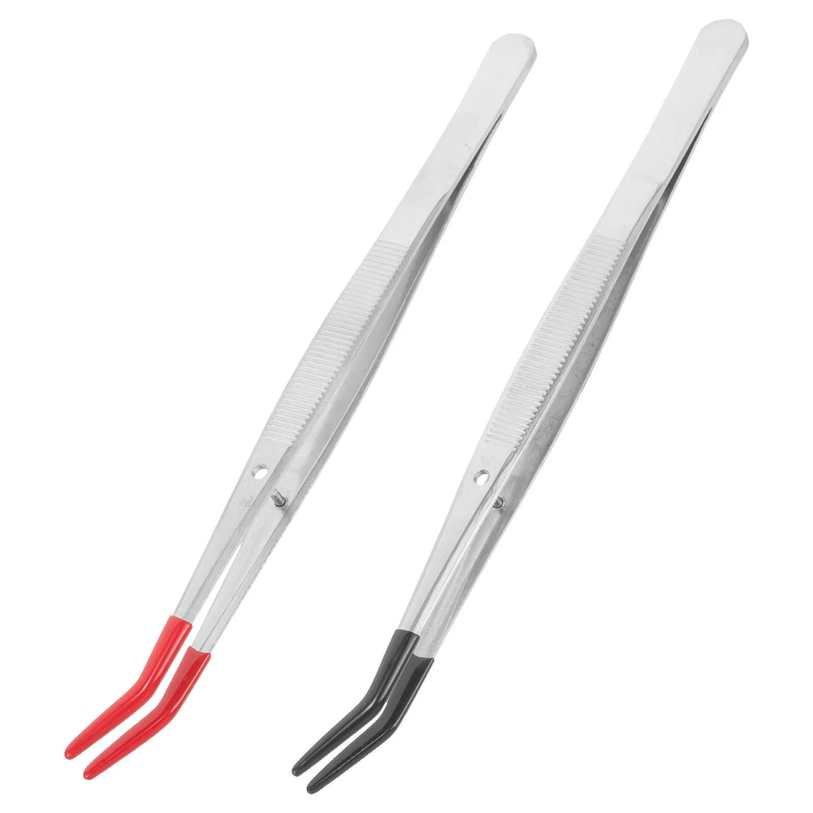 2 pezzi pinzette per timbri pinzette non magnetiche in acciaio inossidabile per la lavorazione di perline creazione di gioielli applicatore per ciglia finte mestiere hobby