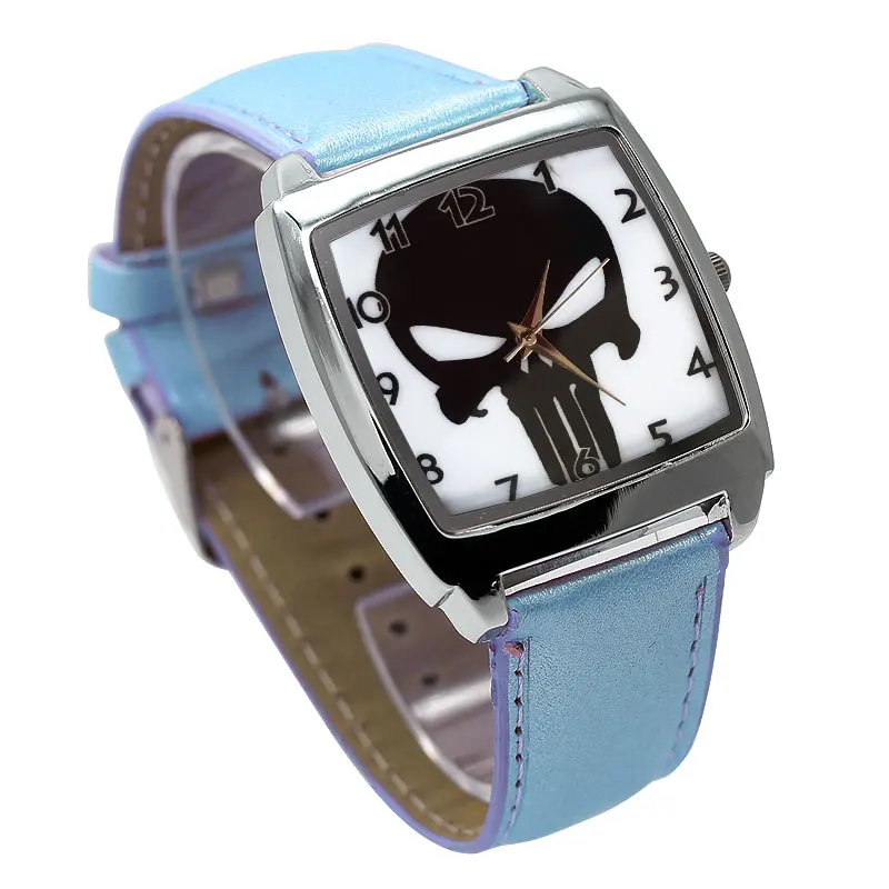 Black Skull Cartoon Design Children Fashion Watch Quartz Childrens Jelly Boy Girl Students Wristwatch Relogio Kol Saati Clock