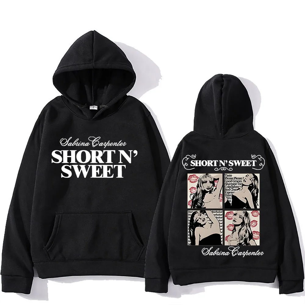 S'il vous plaît s'il vous plaît à capuche Sabrina charpentier impression graphique rétro sweat avec poche mode vêtements Sudaderas Punk à capuche
