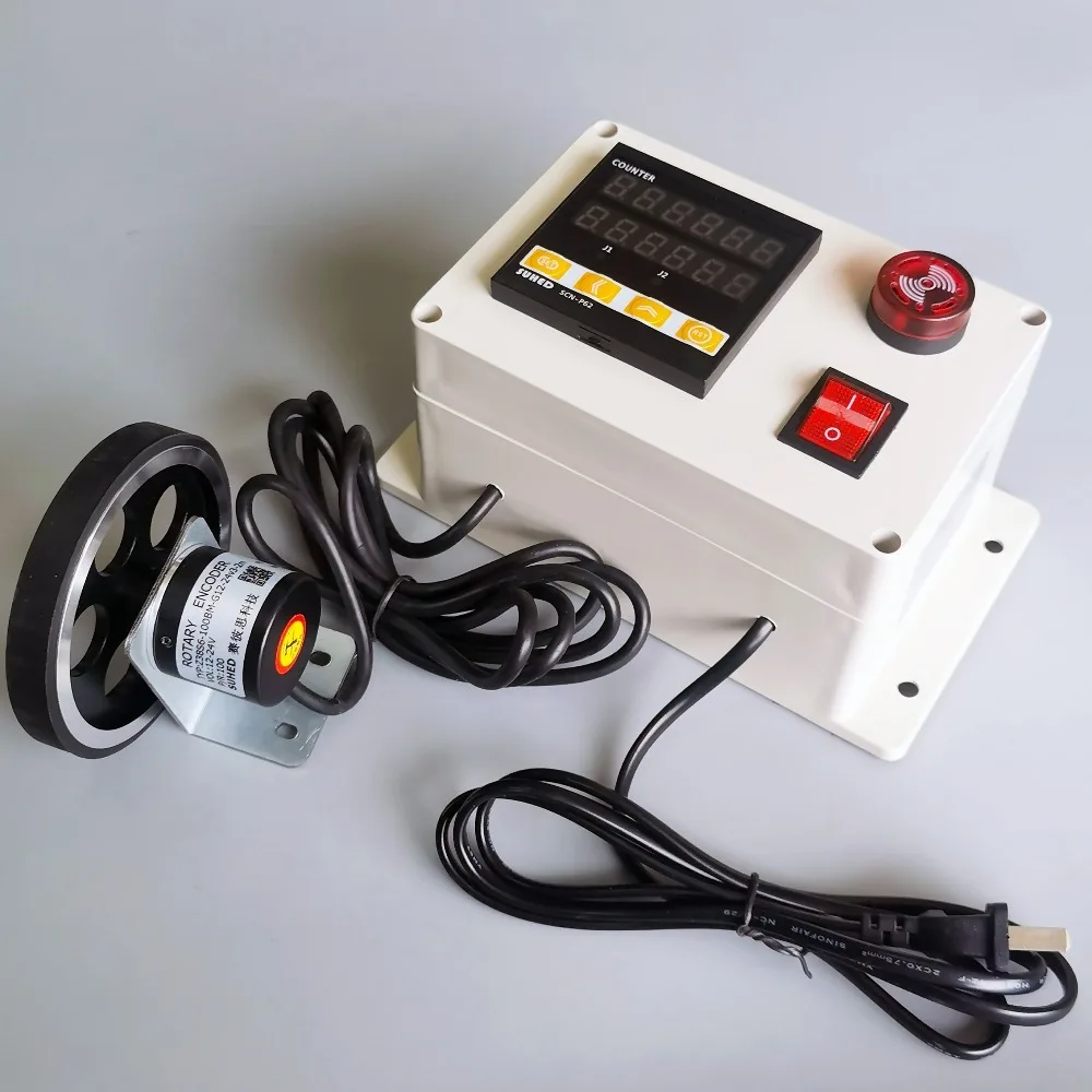 Roller Type Electronic Meter High Precision Induction Length Measurer Automatic Alarm Digital Counter Industrial Measuring Tool