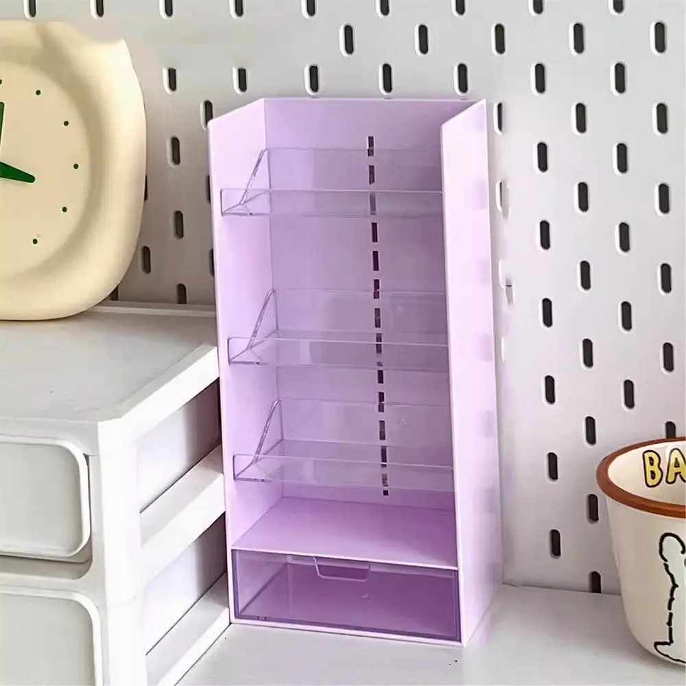 

6 Compartments Plastic Desk Organizer 3 Tier Large Capacity Pencil Holder Space Saving Drawer Desktop Display Shelf Kitchen