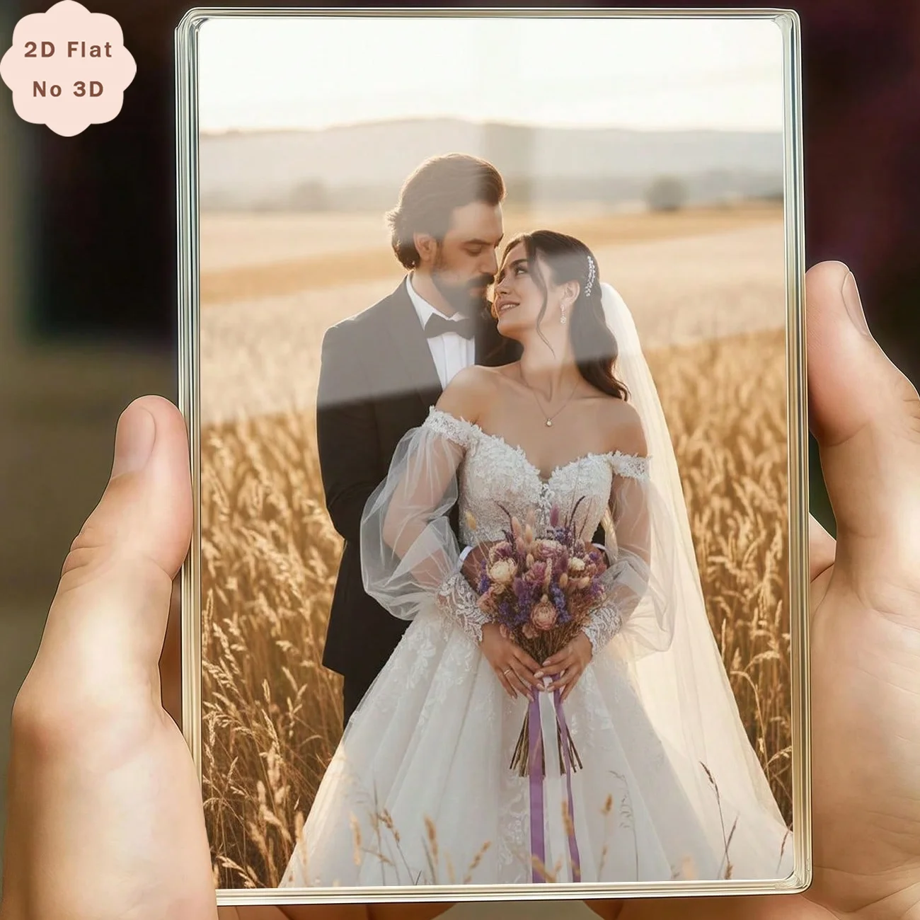 Custom Acrylic Photo Plaque with Wedding Picture, Personalized Gift for Couples and Anniversaries view 6