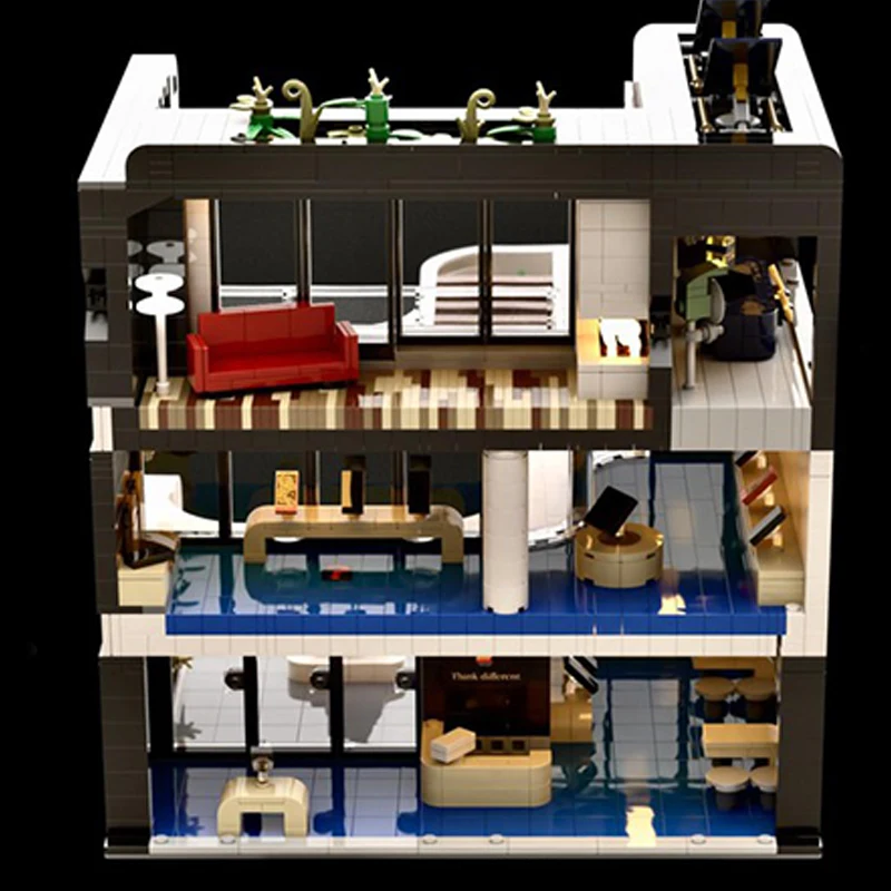 2586PCS MOC Street View Apple Store Modular Series Allirvinexperts Model  Bricks Architecture DIY Assembly Display Gift view 4