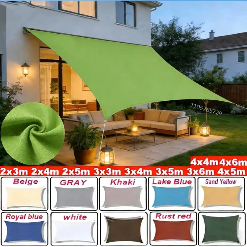 Multi Color Sunshade, Waterproof Sunshade, Sail, Outdoor Terrace, Lawn, Beach Garden, Carport, Backyard, Deck, Pavilion, Sunshad