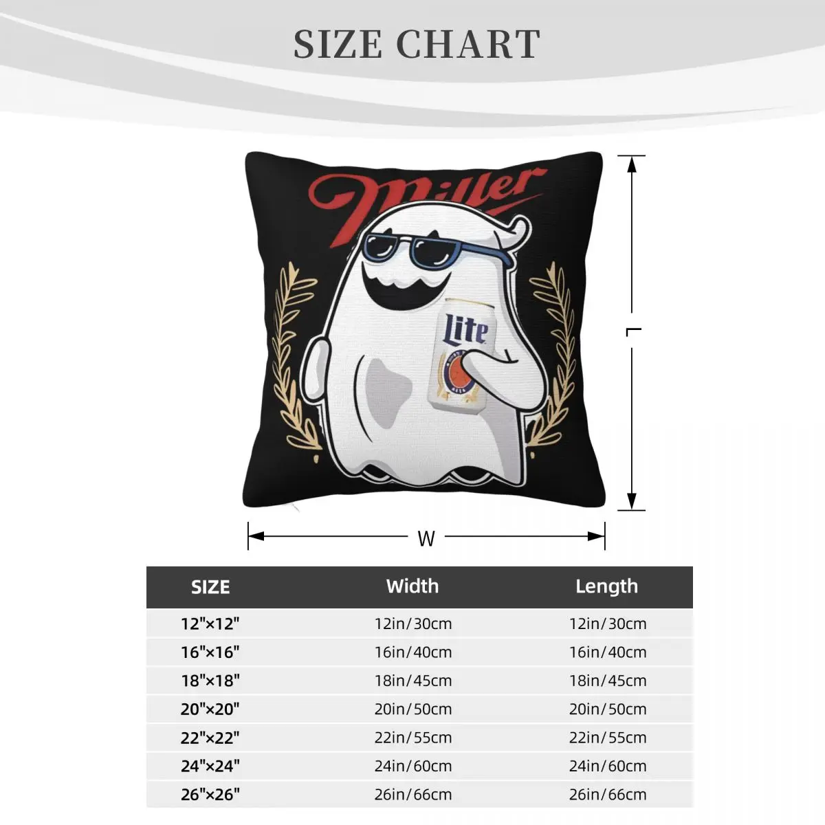 Milerr Lite Ghost Halloween 1 Home Pillows Cover Pillow Covers Decorative Pillow Case Pillow Cover