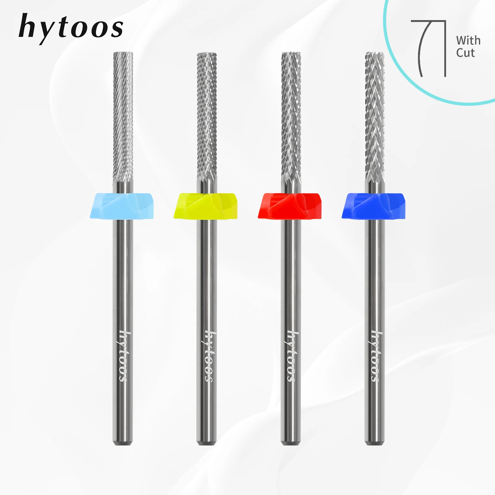 HYTOOS Top Cut Mini Barrel Nail Drill Bits Carbide Cuticle Clean Nail Bit Remove Ornaments Soft Gel Electric Drill Accessories view 2