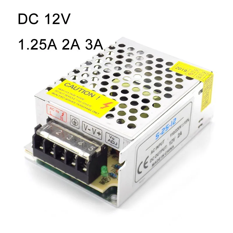 DC 12V 1.25A~3A Lighting Transformer Power Supply Adapter CCTV Camera Converter for LED Strip Light Switch Driver Charger B5