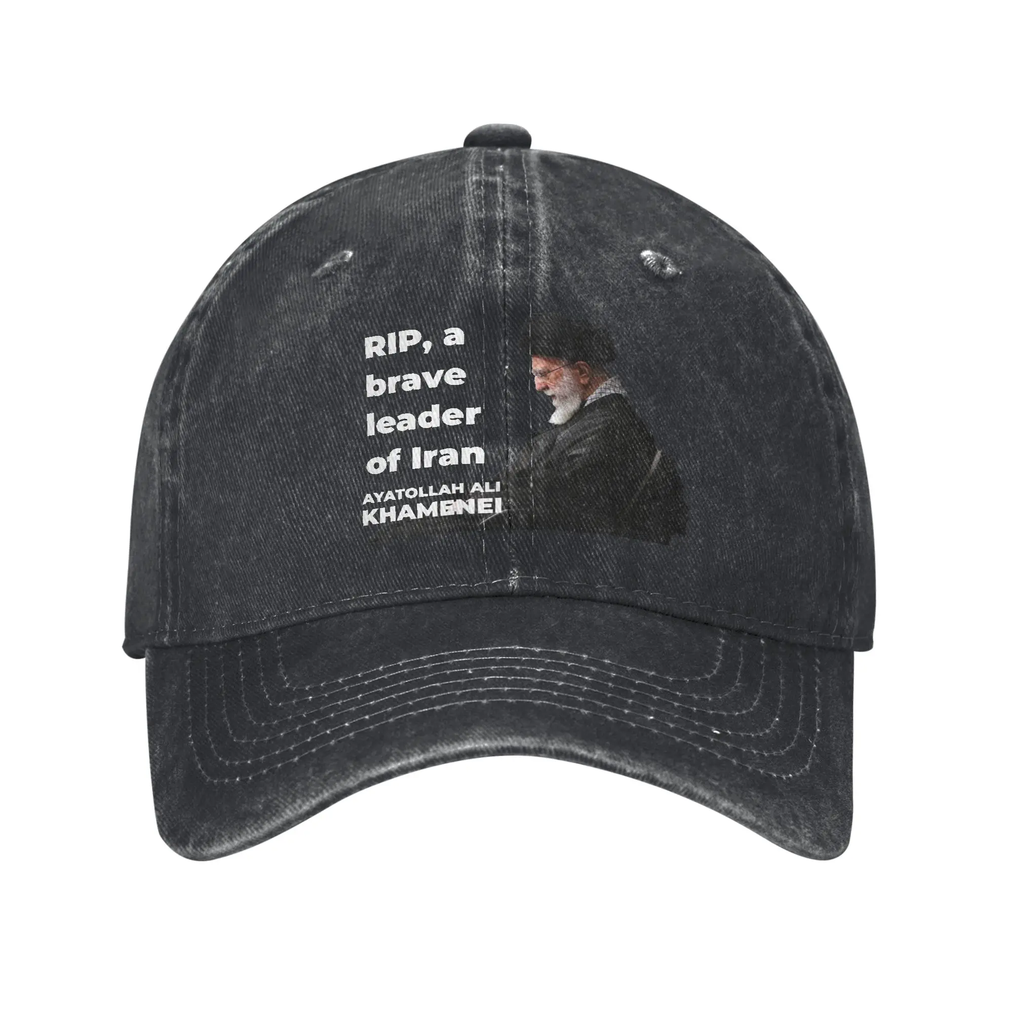 

S-Seyyed Ali K-Khamenei Sun Baseball Cap Fashion Unisex Men Washed Trucker Hat Breathable Custom Hiking Fishing Baseball Caps