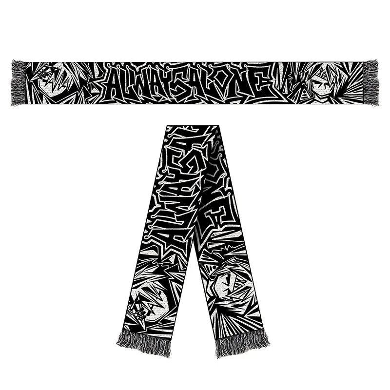 

Y2K осенне-зимний новый стиль, темные крутые элементы, двусторонняя жаккардовая ситуация, модный универсальный шарф, платок с драпировкой