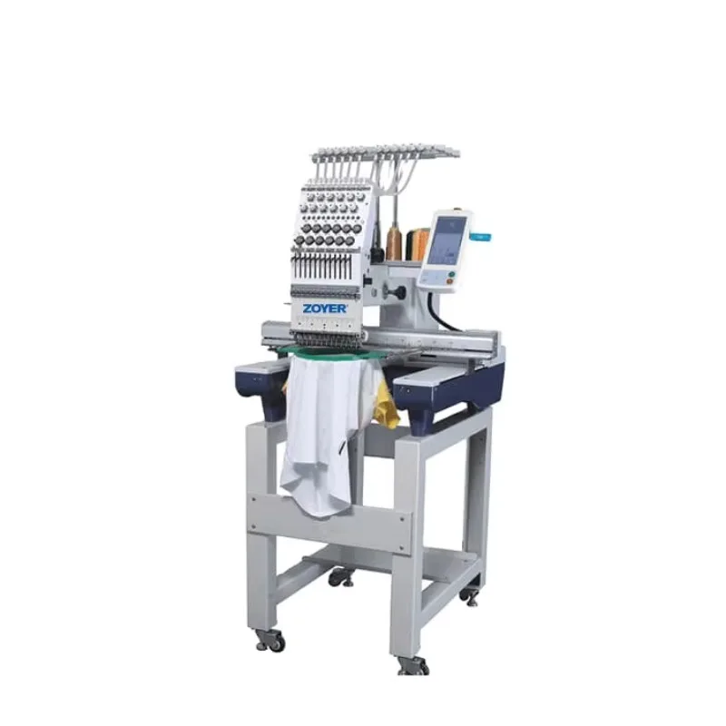 ZY-EM0901 Flat Cap Embroidery 1 Head 9 Needles /12 Needles /15 Needles Computer Sewing Machine Embroidery Machine