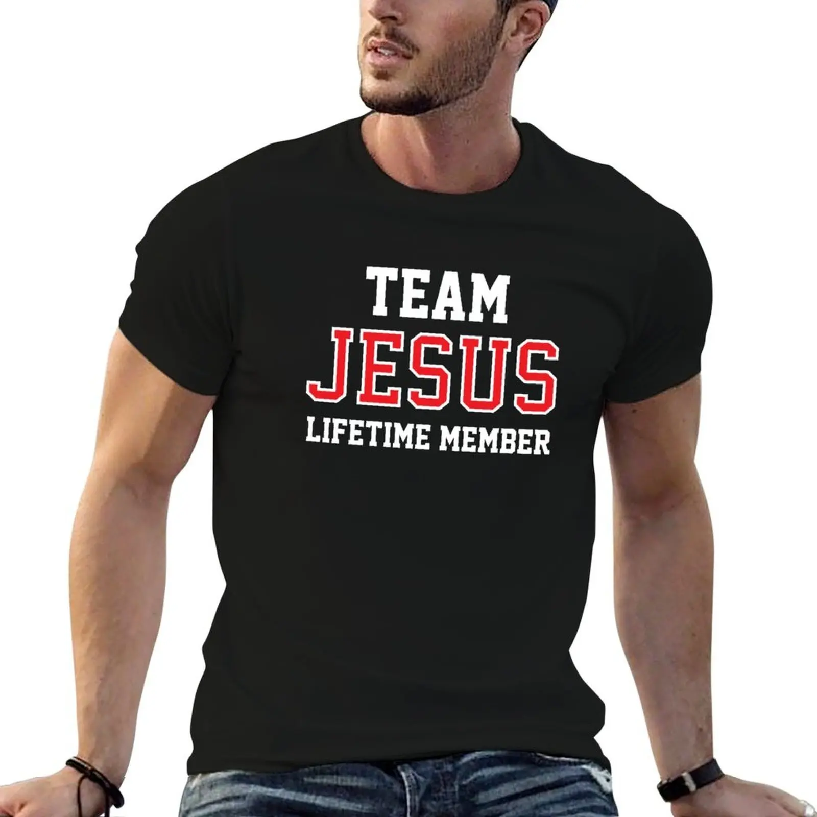 

Team Jesus Lifetime Member T-Shirt man t shirts for men t shirt man designer T-Shirt