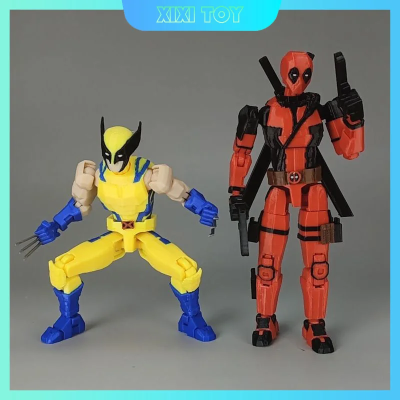 New 3d Printed Deadpool Wolverine Superheros Toys Action Figures Multi-Jointed Movable Collectible Desktop Decorations Toys Gift