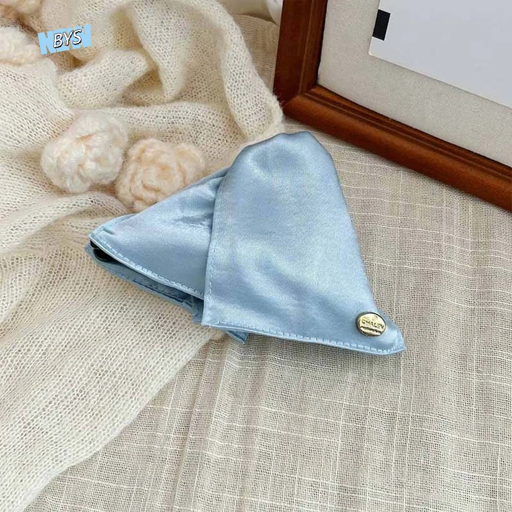 

Fashion Elegant Satin Triangle Shark Clip Plastic Korean Style Cloth Hair Claw 13 CM Multi-layered Women Hairgrips Banquet