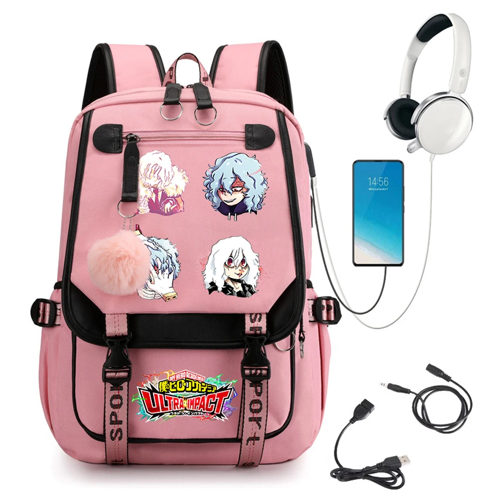 

Girls School Bags Kawaii Shoto Todoroki Tomura Shigaraki Chibi School Backpack My Hero Academia Boku No Hero Academia Anime Bag