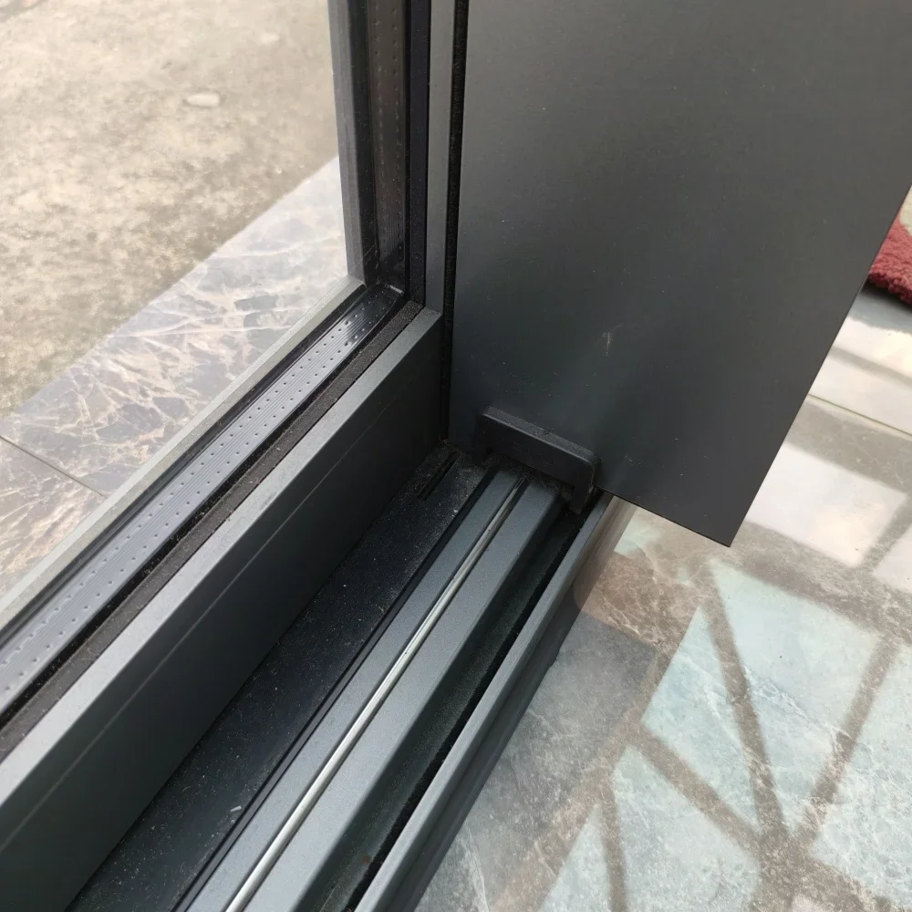 Porte marketen aluminium pour maison, rupture thermique, porte marketrapide, sécurité personnalisée, haute qualité